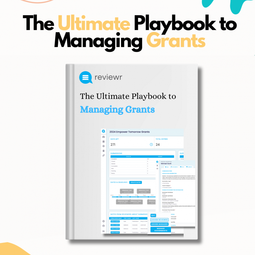 The Ultimate Playbook to Managing Grants The Ultimate Playbook to Managing Grants is a step-by-step outline on how to manage grant programs from start to finish.